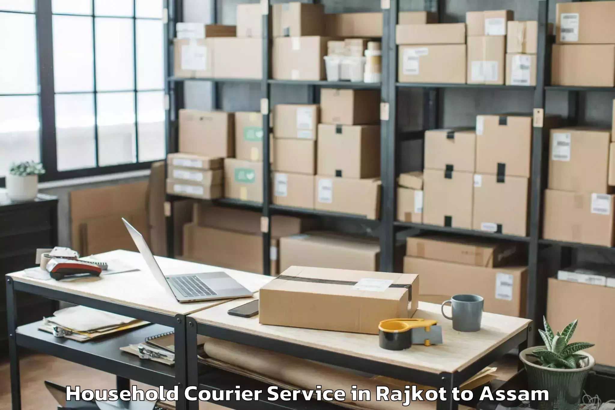 Reliable Rajkot to Borholla Household Courier